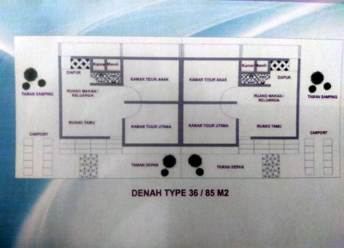 foto denah rumah tipe 36 perumahan PERUMAHAN CITRA BUANA NABIRE