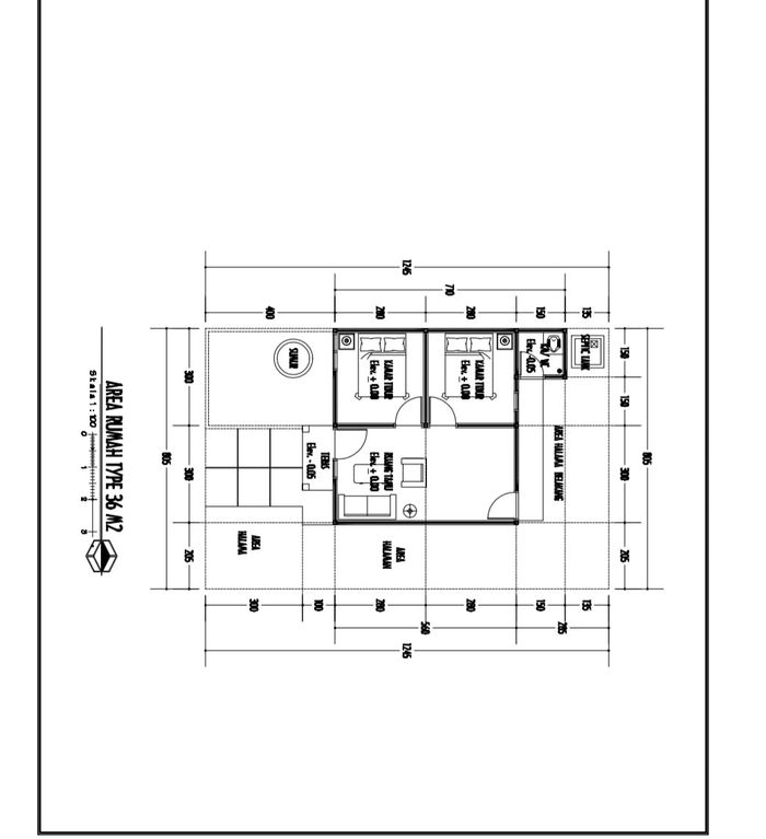 foto denah rumah tipe 36 perumahan Bratanata residence 6