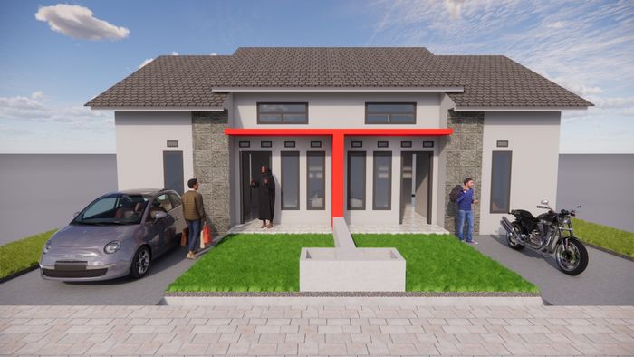 foto tampak rumah tipe 36 perumahan GRIYA CEMERLANG RESIDENCE PALPUTIH