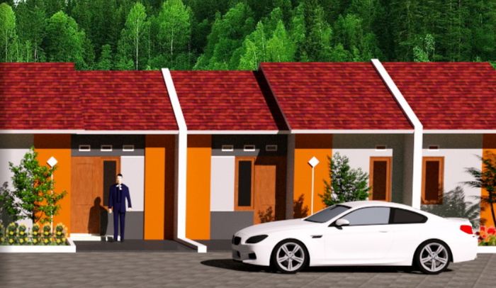 foto tampak rumah tipe 30 perumahan GRIYA SEJAHTERA KECEPAK