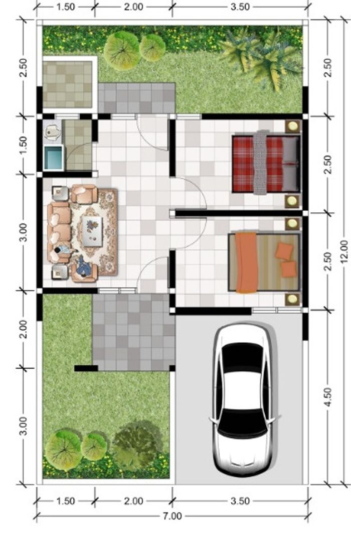 foto denah rumah tipe 36 perumahan Griya Anugerah Residence