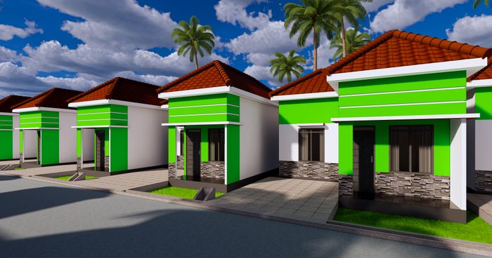 foto tampak rumah tipe 36 perumahan TAMAN PADAT KARYA MINIMA