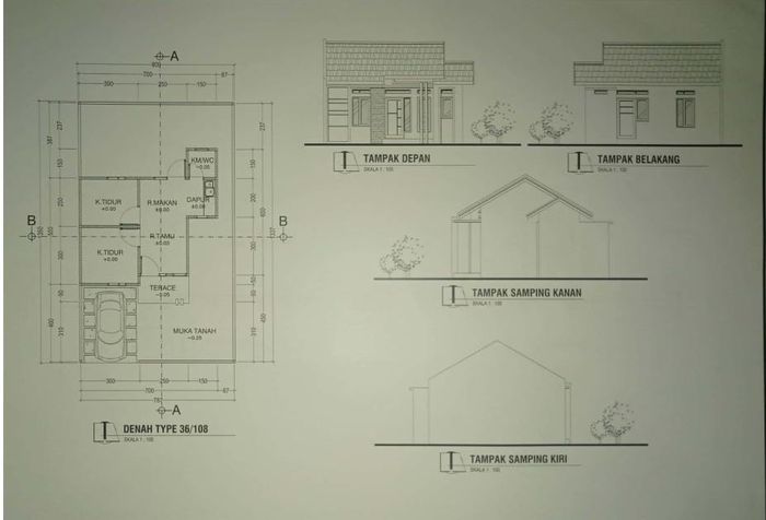 foto denah rumah tipe 36 perumahan Artha Yudha 1