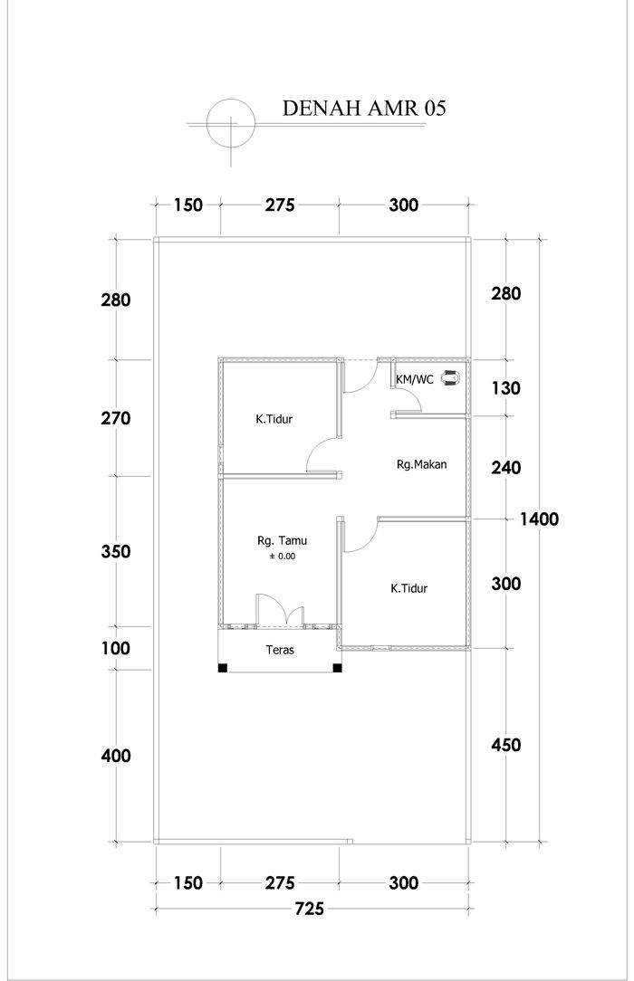 foto denah rumah tipe 36 m2 perumahan AQWA MULIA RESIDENCE 5