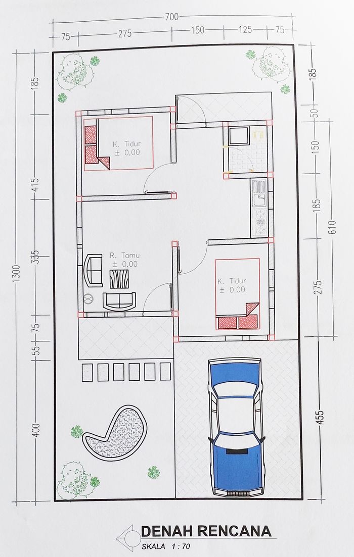 foto denah rumah tipe SUBSIDI perumahan MUTIARA LABANGKA RESIDENCE 2