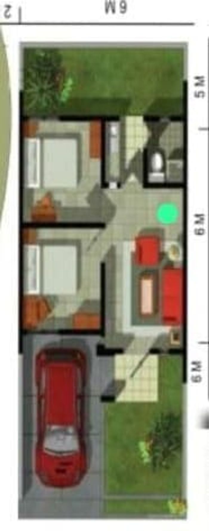 foto denah rumah tipe 36/115 perumahan BTN CUCUM LESTARI2