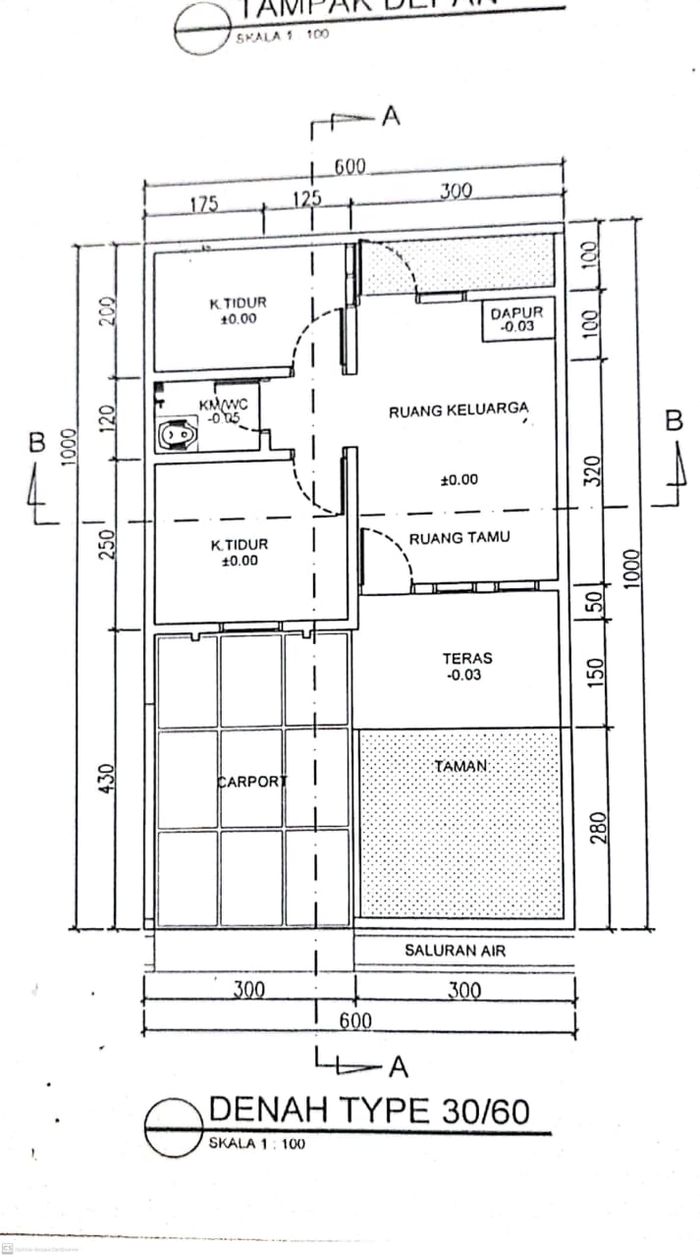 foto denah rumah tipe 30/60 perumahan GRAHATAMA INDAH 5
