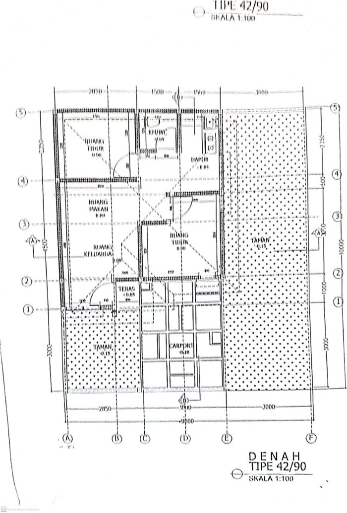 foto denah rumah tipe 42/90 perumahan GRAHATAMA INDAH 5