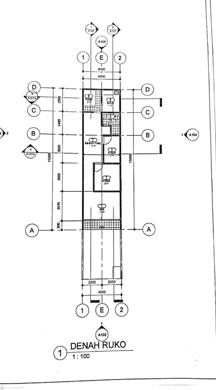 foto denah rumah tipe Ruko perumahan GRAHATAMA INDAH 5