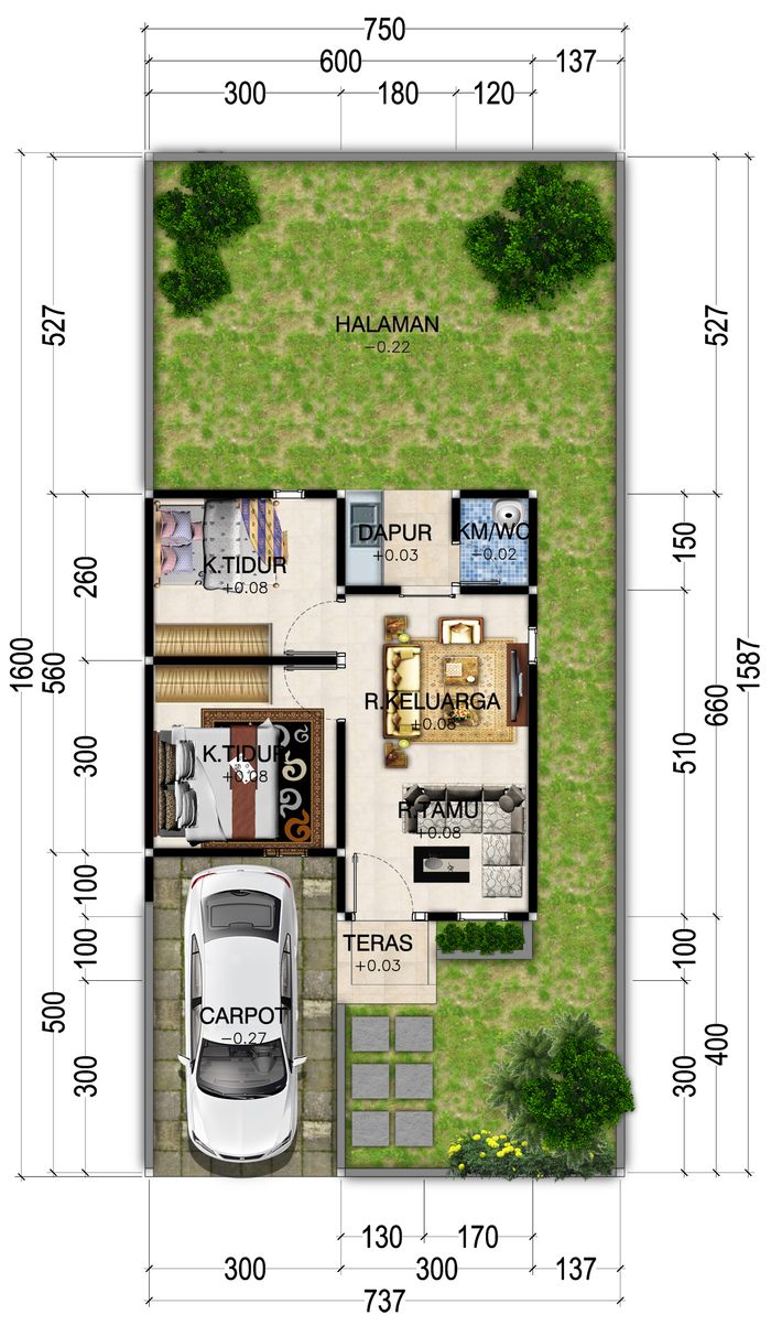 foto denah rumah tipe 36 perumahan ASADEL RESIDENCE TAHAP V