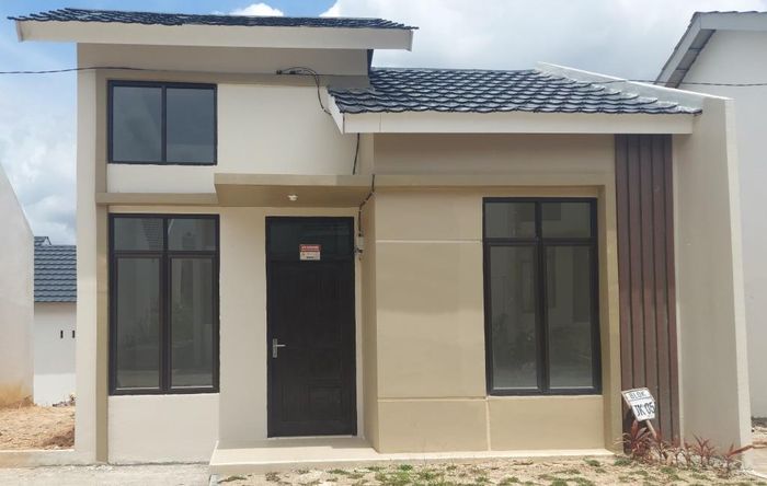 foto tampak rumah tipe RHS 36 perumahan PERMATA LAND 2 BLOK EMERALD