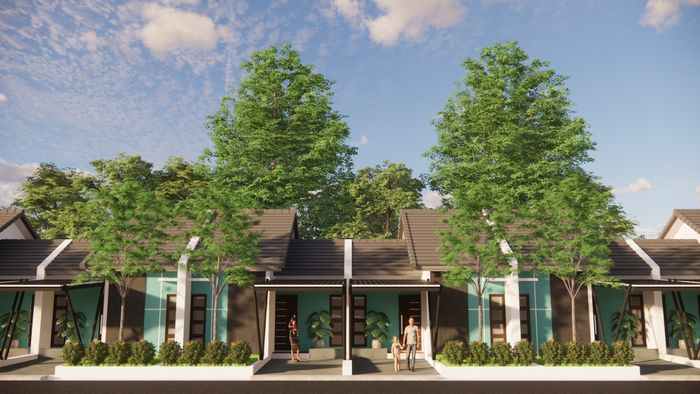 foto tampak rumah tipe SR72 perumahan Saung Riung