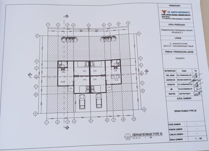 foto denah rumah tipe 45 perumahan PINANG RESIDENCE 2
