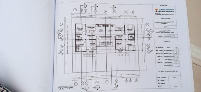 foto denah rumah tipe 64 perumahan PINANG RESIDENCE 2