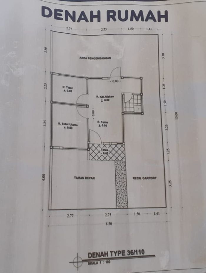 foto denah rumah tipe 36 perumahan Perumahan Rayhana Village
