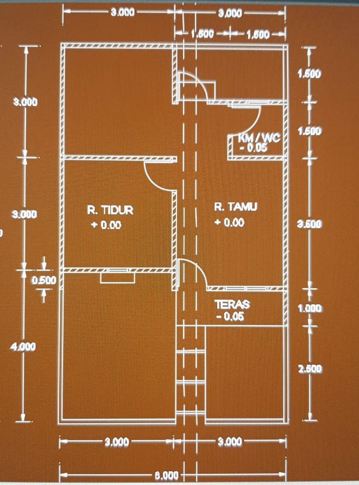 foto denah rumah tipe 36/60 1 KAMAR - SUBSIDI perumahan PURI LESTARI