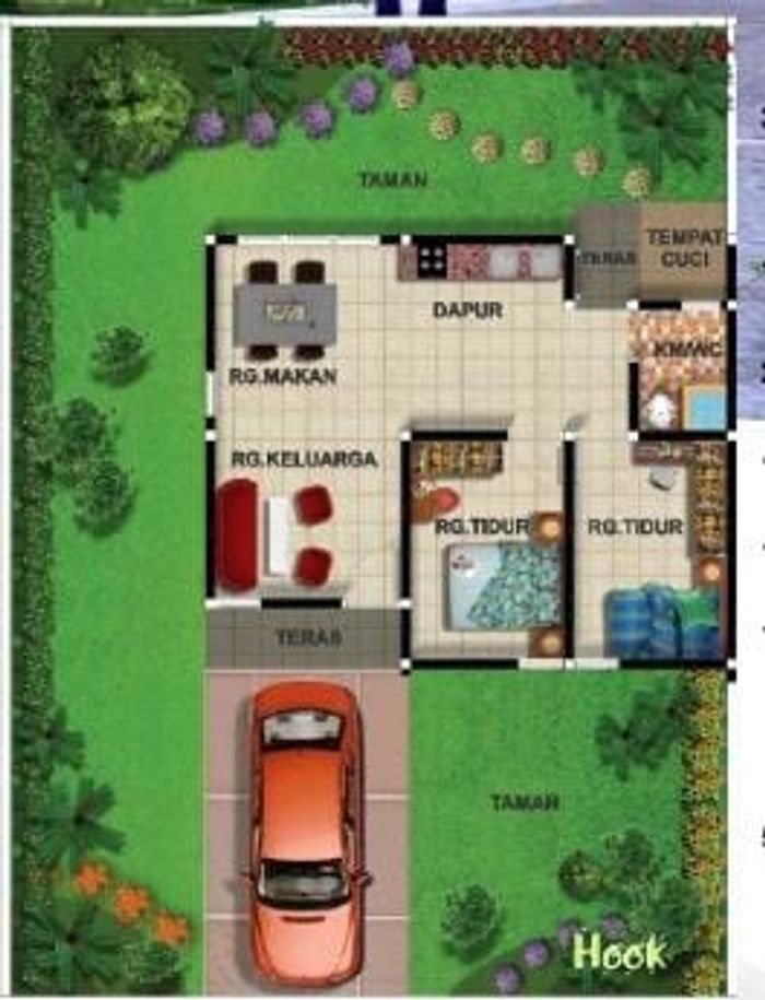 foto denah rumah tipe 50 perumahan Balai City & Garden