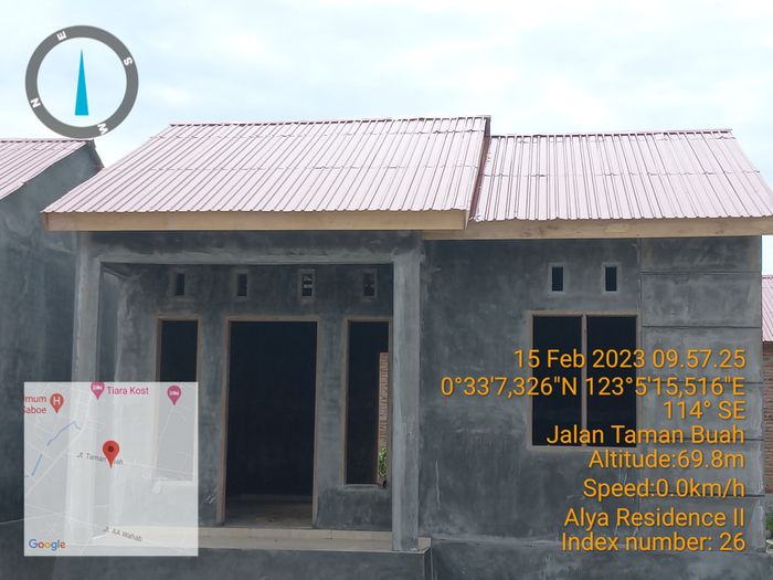foto tampak rumah tipe 36 perumahan Alya Residence II