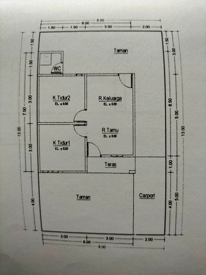 foto denah rumah tipe 36 perumahan KOLIM ASRI
