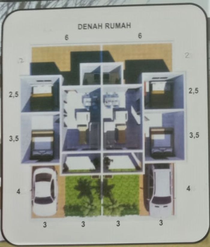 foto denah rumah tipe 36 subsidi perumahan SEJUTA BERKAH VI