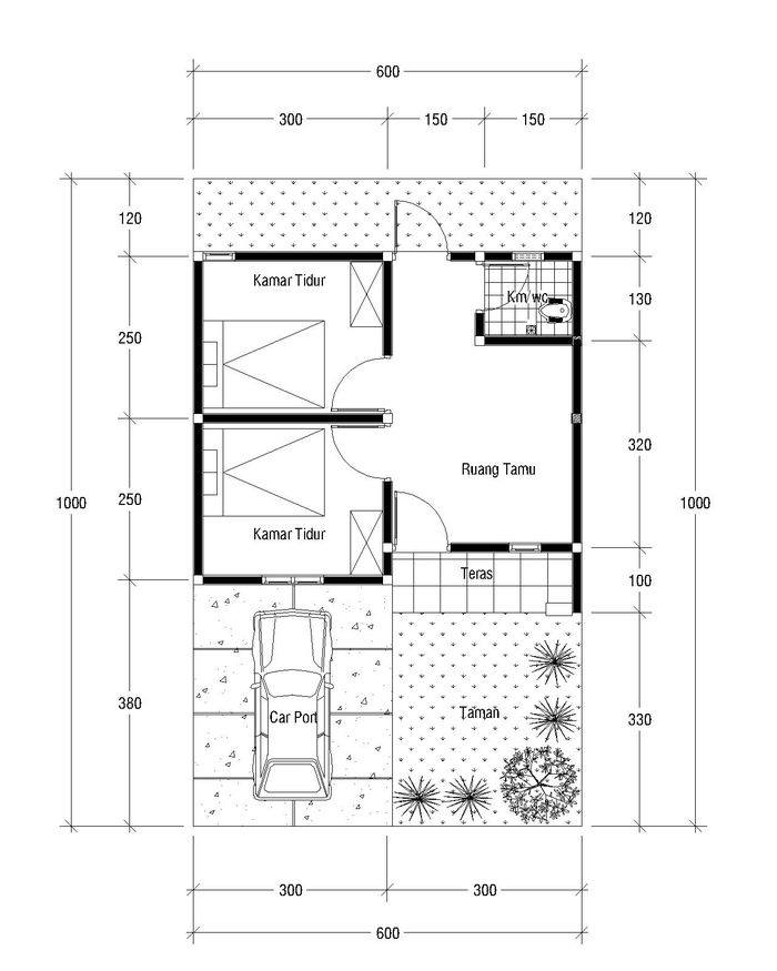 foto denah rumah tipe 30 perumahan Perumahan Green Harmoni Dadirejo