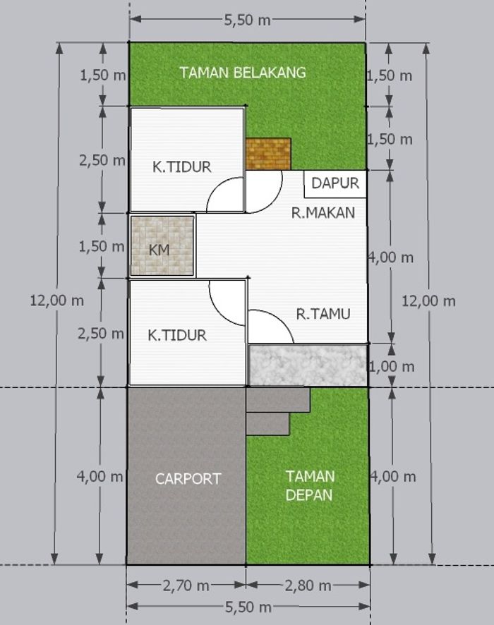 foto denah rumah tipe Harga Promo - Blok E2/12A perumahan Salaka Nagara