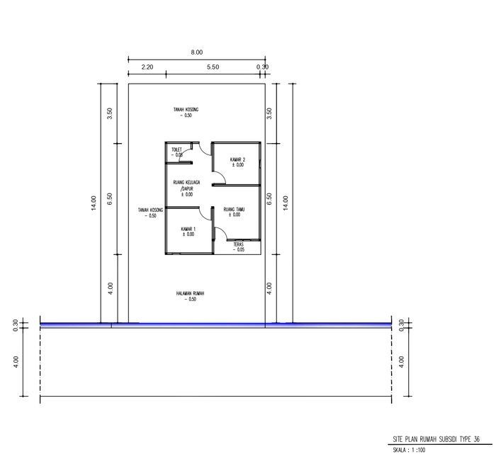 foto denah rumah tipe 36 perumahan DAMARA RESIDENCE 2 TAHAP II