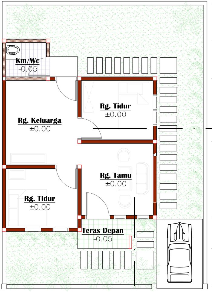 foto denah rumah tipe SUBSIDI perumahan Perumahan Wisma Kedaton