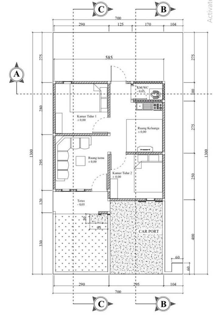 foto denah rumah tipe 36/91 perumahan SULTRA HILLS RESIDENCE 2