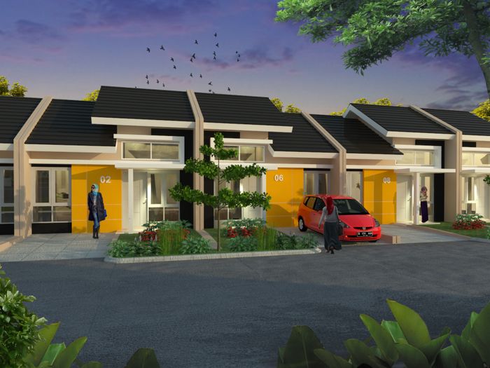 foto tampak rumah tipe LANTANA perumahan Cikarang Pass Residence