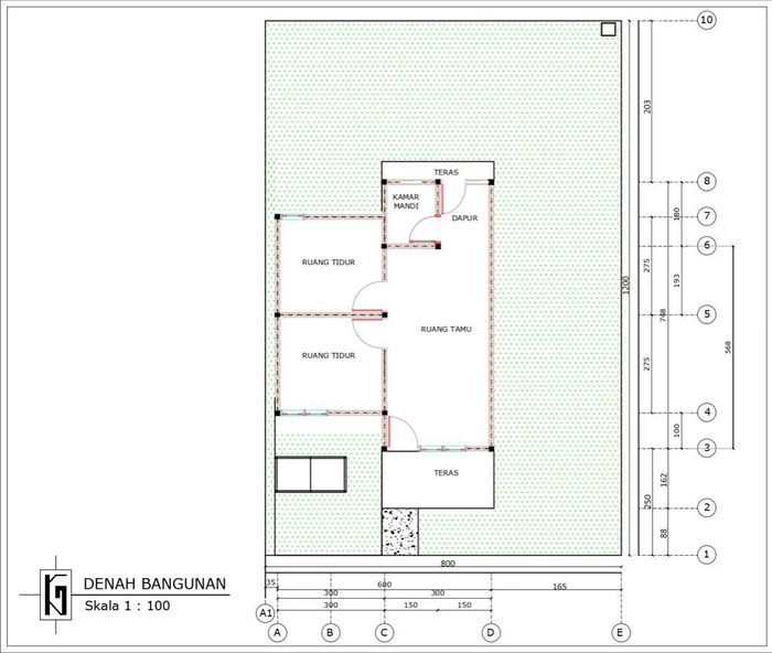 foto denah rumah tipe 36 perumahan Karya Regency