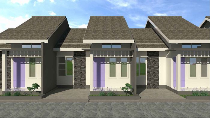 foto tampak rumah tipe 45/84 perumahan GRIYA KINARA INDAH