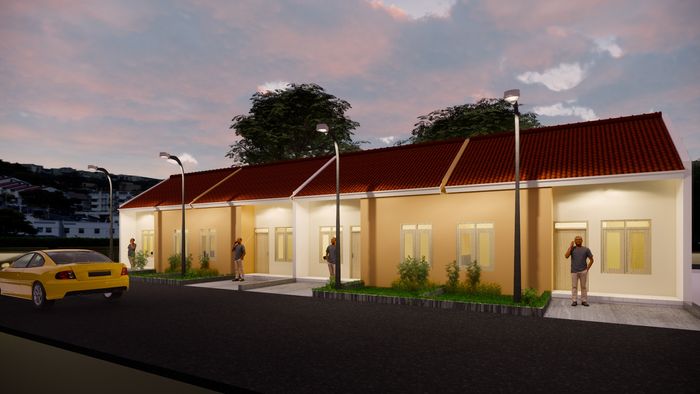 foto tampak rumah tipe 36/60 perumahan PRIMA REGENCY