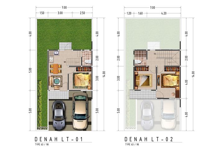 foto denah rumah tipe BELLADONA perumahan Cikarang Pass Residence