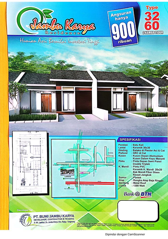 foto tampak rumah tipe subsidi perumahan JAMBU KARYA RESIDENCE TAHAP 2