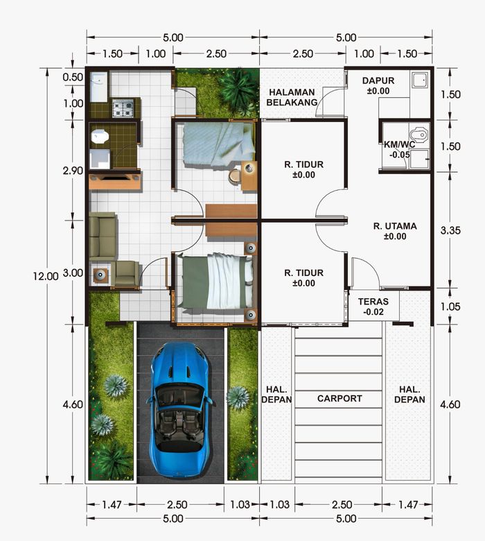 foto denah rumah tipe 31/60 (103) 2015 perumahan Alam Sanggar Indah