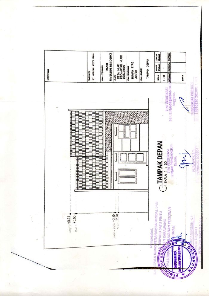 foto tampak rumah tipe 30/0 perumahan Klari Riverside Residence 4