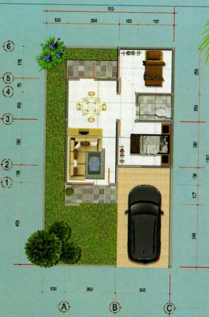 foto denah rumah tipe 36 perumahan BERKAH CENDERAWASIH CENDEKIA HOLTEKAMP