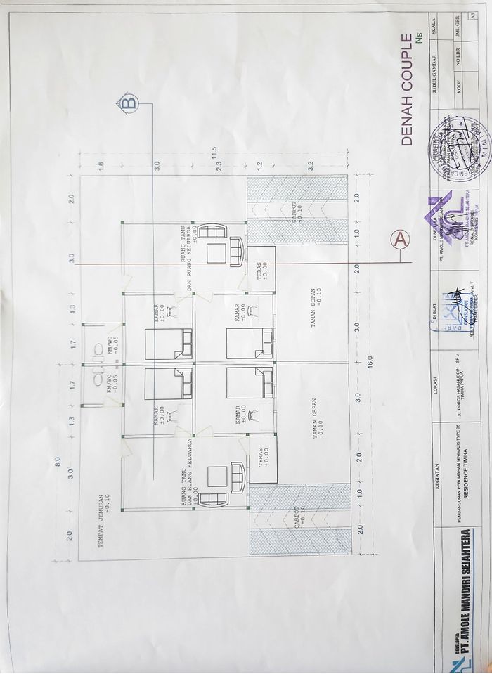 foto denah rumah tipe 36 perumahan Residence Timika 4