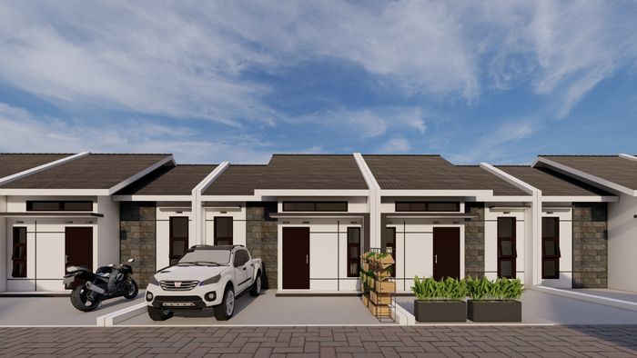foto tampak rumah tipe 30 perumahan Candi Asri
