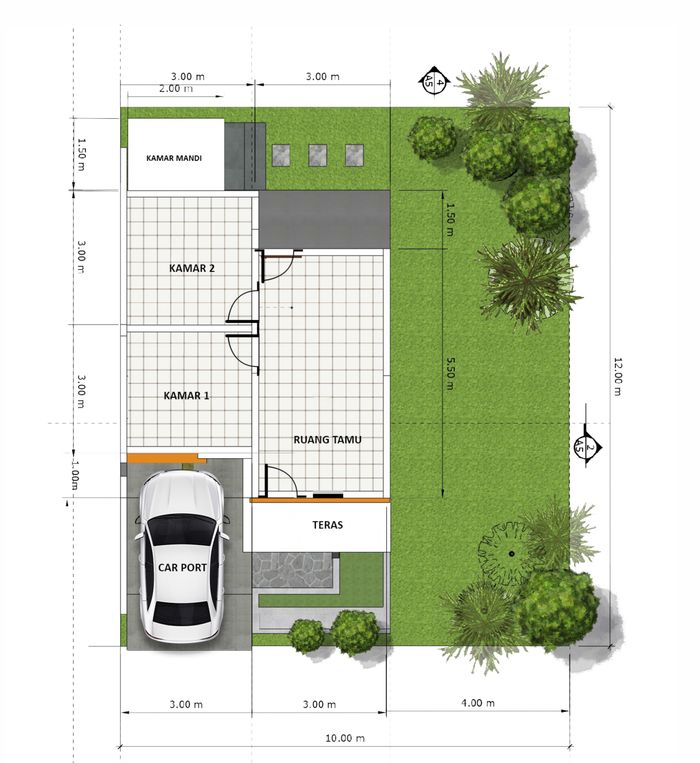 foto denah rumah tipe ALIYA TOWN HOUSE perumahan ALIYA TOWN HOUSE