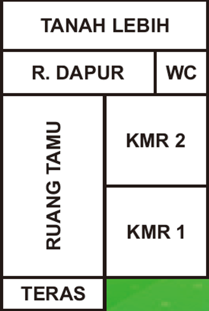 foto denah rumah tipe 36 perumahan Komplek Griya Permata Indah 5 Sultan