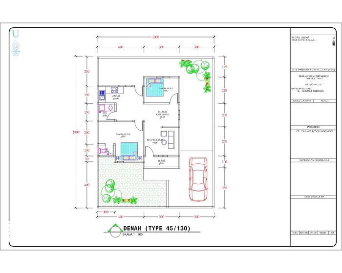 foto denah rumah tipe 45 perumahan Duta Mulia Indah 4