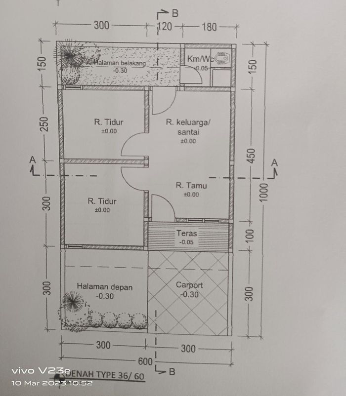 foto denah rumah tipe 36 perumahan JUNGKARANG REGENCY