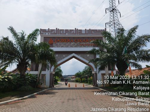 foto gerbang perumahan JAZEERA CIKARANG RESIDENCE