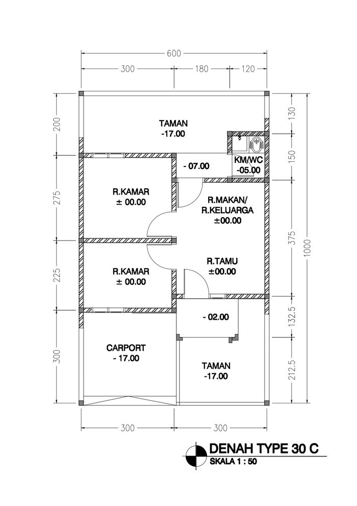 foto denah rumah tipe Bukit Pringsari perumahan Bukit Pringsari 1
