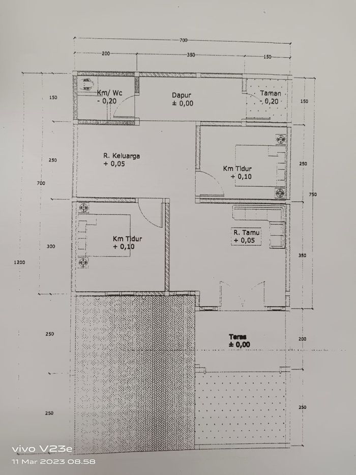 foto denah rumah tipe 54 perumahan JUNGKARANG REGENCY