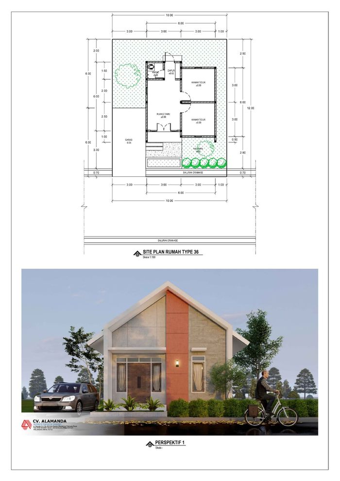 foto denah rumah tipe Rumah Sederhana perumahan Bana Residence