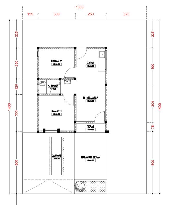 foto denah rumah tipe NAYA 36 perumahan NAYA CLUSTER