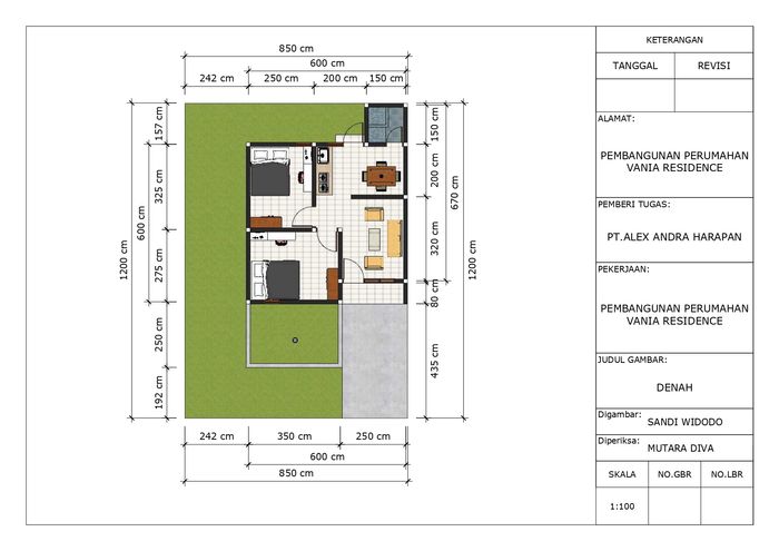 foto denah rumah tipe 36 perumahan VANIA RESIDENCE